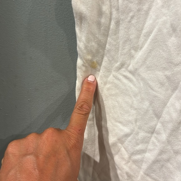 n: Philanthropy Women's Distressed Ripped Collar distressed t shirt - Picture 4 of 6